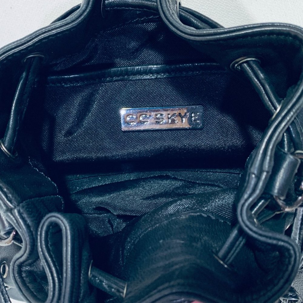 C C Skye Leather Drawstring Purse - image 5